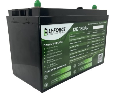 Аккумулятор 12В 180Ач LF-12180-11833 (LiFePO4, 4S12P, BAK 32140FS, P)