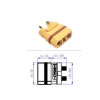 Разъем Amass XT90H(W)-F (влагозащита, розетка, 90А, желтый) фото 5
