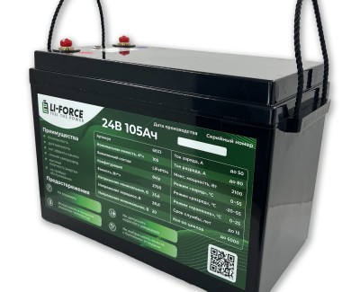 Аккумулятор 24В 105Ач LF-24105-6833 (LiFePO4, 8S1P, EVE-105, P)