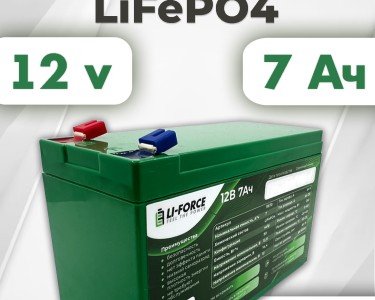 Аккумуляторная батарея 12В 7Ач LF-127-11670 (LiFePO4, 4S1P, 32700, P)