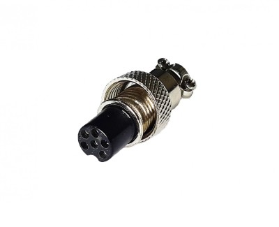 Штекерный разъем GX12-6 (0-5A) розетка на кабель