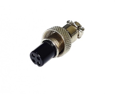 Штекерный разъем GX12-4 (0-5A) розетка на кабель