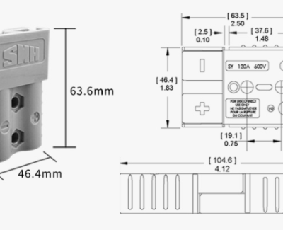 Разъем SMH\Goepp SY 120A 600V серый ( аналог Anderson)