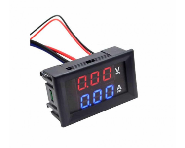 Цифровой вольтметр-амперметр DSN-VC288 (0-100V, 0-100A, индикация красный+синий)