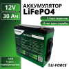 Аккумулятор 12В 30Ач LF-1230-14388 (LiFePO4, 4S2P, c USB и прикуривателем, P)