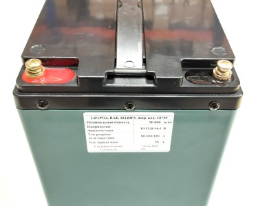 Аккумуляторная батарея 12В 90Ач LF-1290-10795 (LiFePO4, 4S6P, BAK 32140FS, P)