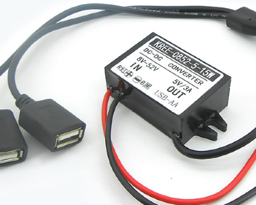 DC/DC преобразователь в корпусе, вход 8-52В, выход 2xUSB 5В, 3А (KREE-0852-5-15W)