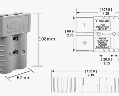 Разъем SMH\Goepp SY 350A 600V серый ( аналог Anderson)
