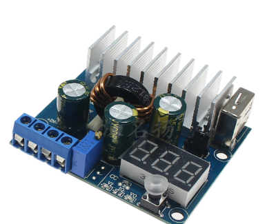 DC/DC преобразователь LCD повышающий вход 3-35В, выход 3-35В + USB (5В 2,5А), 5А (YH111082B)