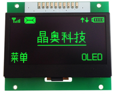 Дисплей OLED (2,4" OLED, green, 128*64, SPI, 4pin) M24S1309_02_G_3.3V