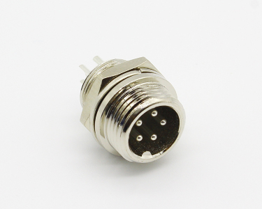 Штекерный разъем GX12-5 (0-7A) вилка на корпус