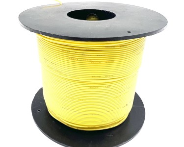 На катушке Медный провод 28AWG 200м 0,08 кв.мм (16*0,08мм) (желтый, UL3135) LFW-28Y в мягкой силиконовой изоляции