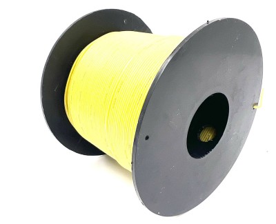 На катушке Медный провод 28AWG 200м 0,08 кв.мм (16*0,08мм) (желтый, UL3135) LFW-28Y в мягкой силиконовой изоляции