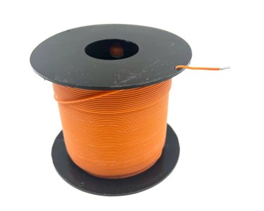 На катушке Медный провод 28AWG 200м 0,08 кв.мм (16*0,08мм) (оранжевый, UL3135) LFW-28O в мягкой силиконовой изоляции