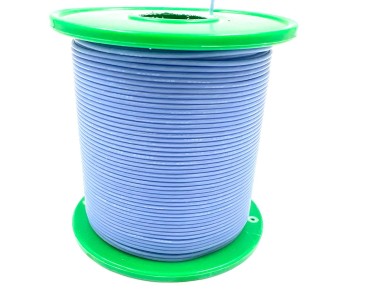 На катушке Медный провод 28AWG 100м 0,08 кв.мм (16*0,08мм) (синий, UL3135) LFW-28Bl в мягкой силиконовой изоляции
