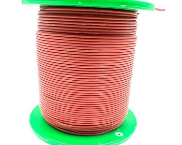 На катушке Медный провод 28AWG 100м 0,08 кв.мм (16*0,08мм) (коричневый, UL3135) LFW-28Br в мягкой силиконовой изоляции