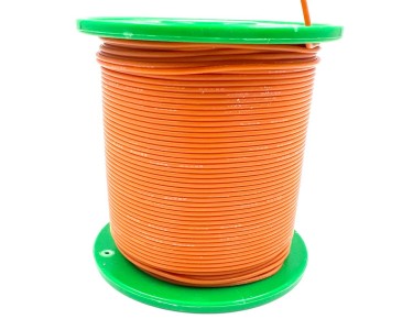 На катушке Медный провод 28AWG 100м 0,08 кв.мм (16*0,08мм) (оранжевый, UL3135) LFW-28O в мягкой силиконовой изоляции