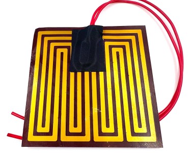 Нагревательная пластина 100х100мм (12V-80W, 1.8 Ом, термостат 90 °C) LFH-12061pg на клейкой основе