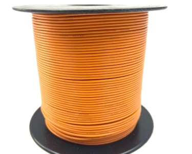 На катушке Медный провод 22AWG 200м 0,3 кв.мм (60*0,08мм) (оранжевый, UL3135) LFW-22O в мягкой силиконовой изоляции