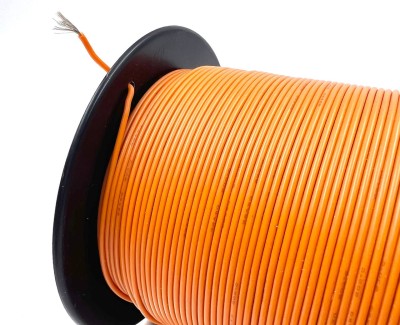 На катушке Медный провод 22AWG 200м 0,3 кв.мм (60*0,08мм) (оранжевый, UL3135) LFW-22O в мягкой силиконовой изоляции