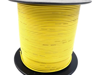 На катушке Медный провод 22AWG 200м 0,3 кв.мм (60*0,08мм) (желтый, UL3135) LFW-22Y в мягкой силиконовой изоляции