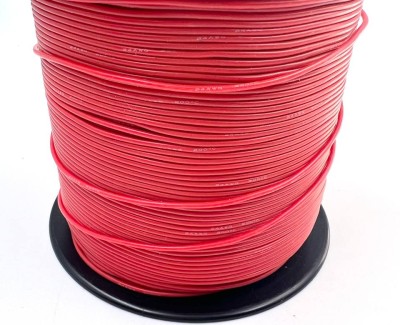 На катушке Медный провод 24AWG 300м 0,2 кв.мм (40*0,08мм) (красный, UL3135) LFW-24R в мягкой силиконовой изоляции