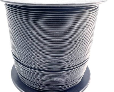 На катушке Медный провод 24AWG 300м 0,2 кв.мм (40*0,08мм) (черный, UL3135) LFW-24B в мягкой силиконовой изоляции