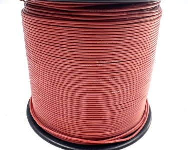 На катушке Медный провод 24AWG 300м 0,2 кв.мм (40*0,08мм) (коричневый, UL3135) LFW-24Br в мягкой силиконовой изоляции