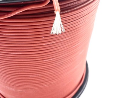 На катушке Медный провод 24AWG 300м 0,2 кв.мм (40*0,08мм) (коричневый, UL3135) LFW-24Br в мягкой силиконовой изоляции