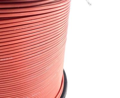 На катушке Медный провод 24AWG 300м 0,2 кв.мм (40*0,08мм) (коричневый, UL3135) LFW-24Br в мягкой силиконовой изоляции