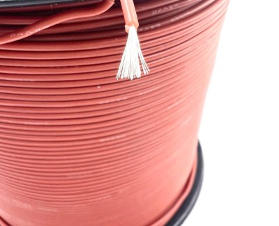 На катушке Медный провод 24AWG 300м 0,2 кв.мм (40*0,08мм) (коричневый, UL3135) LFW-24Br в мягкой силиконовой изоляции
