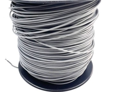 На катушке Медный провод 26AWG 300м 0,14 кв.мм (30*0,08мм) (серый, UL3135) LFW-26Gr в мягкой силиконовой изоляции