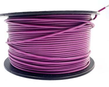 На катушке Медный провод 26AWG 100м 0,14 кв.мм (30*0,08мм) (сиреневый, UL3135) LFW-26V в мягкой силиконовой изоляции