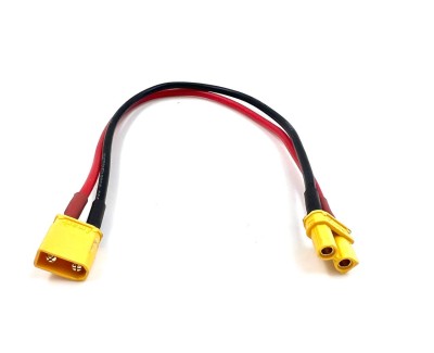 Удлинитель Amass XT30U-M -> XT30U-F с силиконовым проводом 18AWG, 200мм