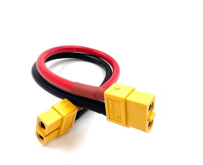 Удлинитель Amass XT60-F -> XT60-F с силиконовым проводом 12AWG, 200мм