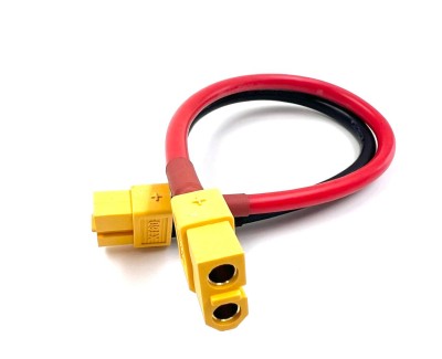 Удлинитель Amass XT60-F -> XT60-F с силиконовым проводом 12AWG, 200мм