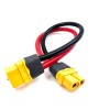 Удлинитель Amass XT60H-F -> XT60H-F с силиконовым проводом 12AWG, 200мм фото 0