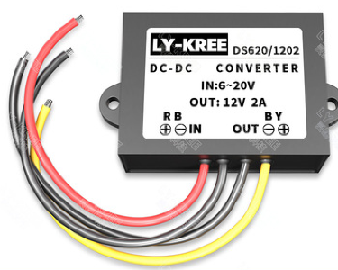 DC/DC преобразователь в корпусе, вход 6-20В, выход 12В, 2А (LY-KREE DS620/1202)