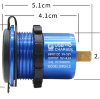 АЗУ KWG-L5, 12v\24v синий ( 2xUSB, 4,2А, синяя подсветка, влаго защита) фото 0