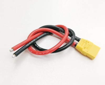 Разъем питания Amass XT90H-F с силиконовым проводом 10AWG, 500мм