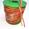 На катушке Плетеный трехжильный провод (силикон) 23AWG 20м 3*0,25 мм² (коричневый/красный/оранжевый, UL3135) LFW-23 фото 2