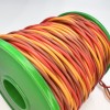 На катушке Плетеный трехжильный провод (силикон) 23AWG 20м 3*0,25 мм² (коричневый/красный/оранжевый, UL3135) LFW-23 фото 3