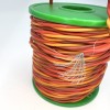 На катушке Плетеный трехжильный провод (силикон) 23AWG 20м 3*0,25 мм² (коричневый/красный/оранжевый, UL3135) LFW-23 фото 5