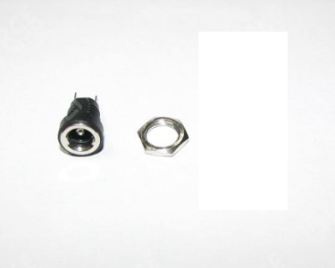 Разъем DC 2,1*5,5 (5А, гнездо, на корпус, пластик-металл, 2pin)