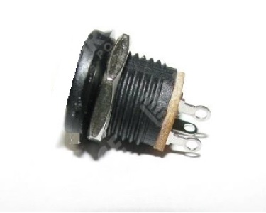 Разъем DC 2,1*5,5 (5А, гнездо, пластик, 3pin)