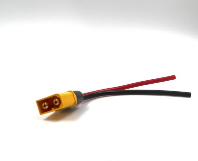 Разъем питания Amass XT60H-M с силиконовым проводом 14AWG, 100мм