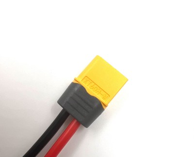 Разъем питания Amass XT60H-M с силиконовым проводом 14AWG, 100мм