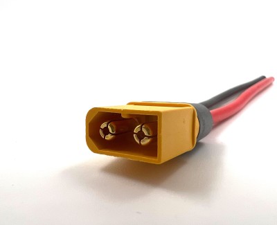 Разъем питания Amass XT60H-M с силиконовым проводом 14AWG, 100мм