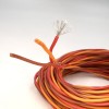 Плетеный трехжильный провод (силикон) 22AWG 3*0,3 мм² (коричневый/красный/оранжевый, UL3135) LFW-22 фото 0