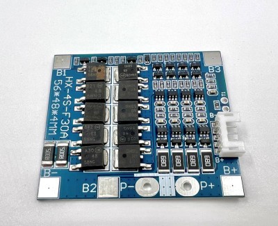 Плата BMS\PCM 4S LiFePO4 HX-4S-F30A (2,1-3,65V, 30~56A, балансировка, симметрия) rev-2.1